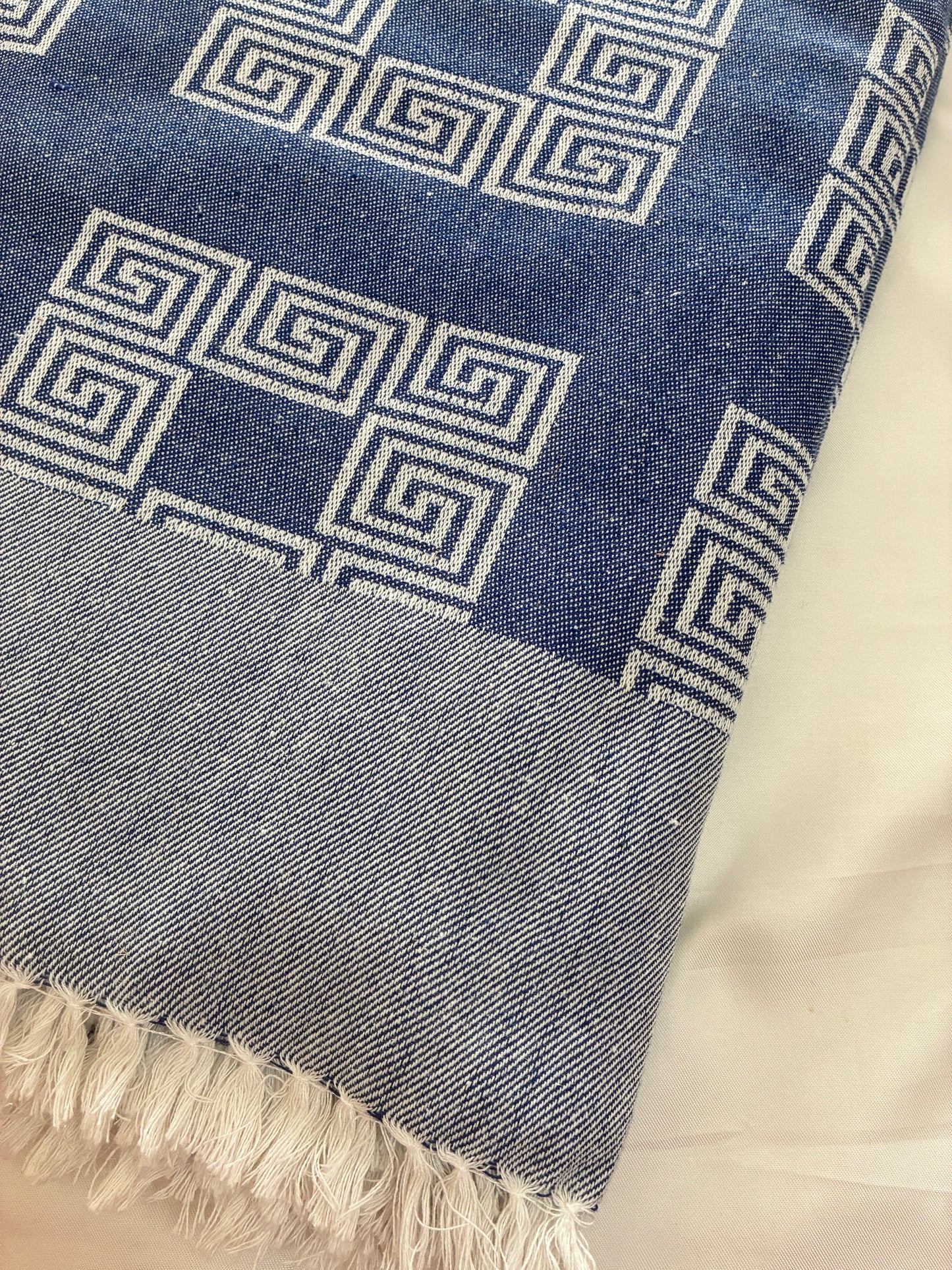 Blue Double Size Cotton Blanket