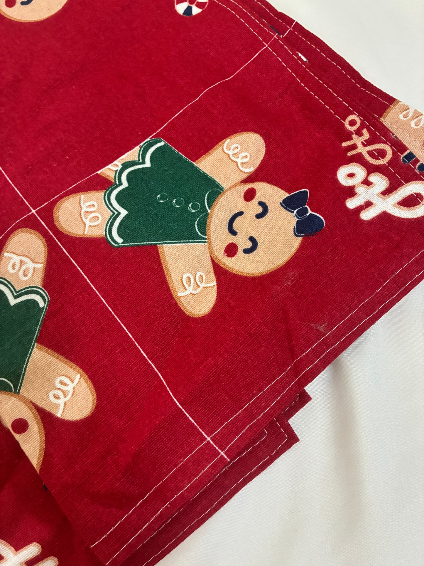 Red Print Cotton Pillow Covers