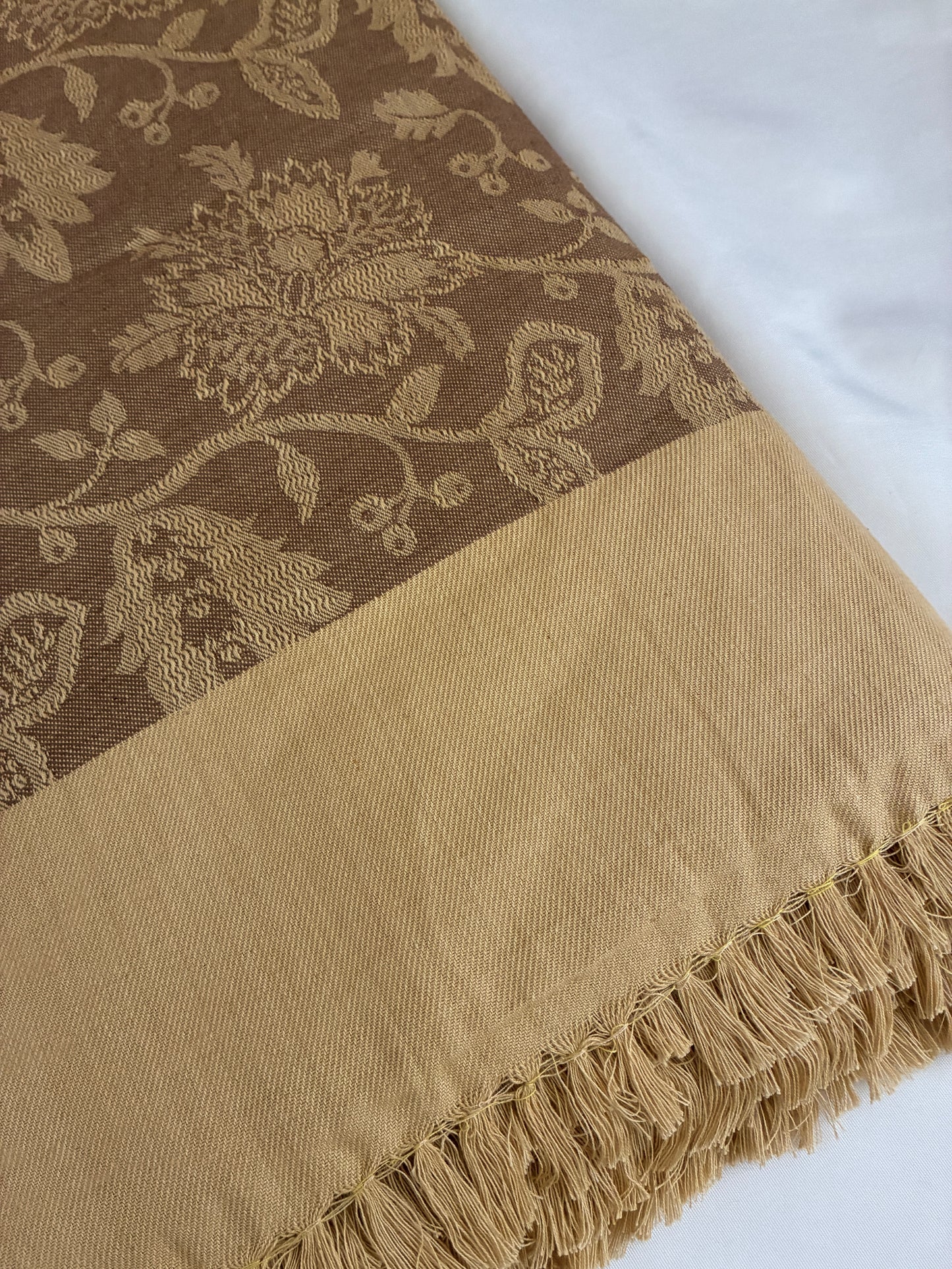 Cocoa Bloom Double Size Cotton Blanket