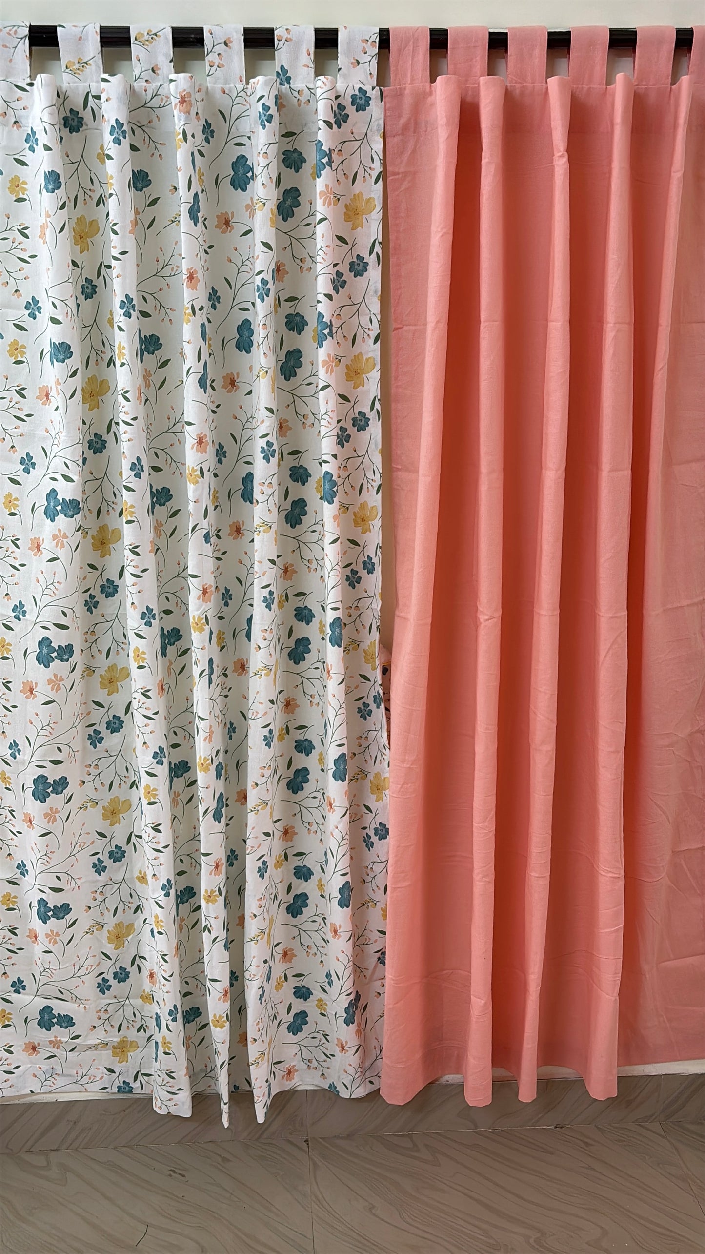 Multifloral Cotton Curtains 1 piece