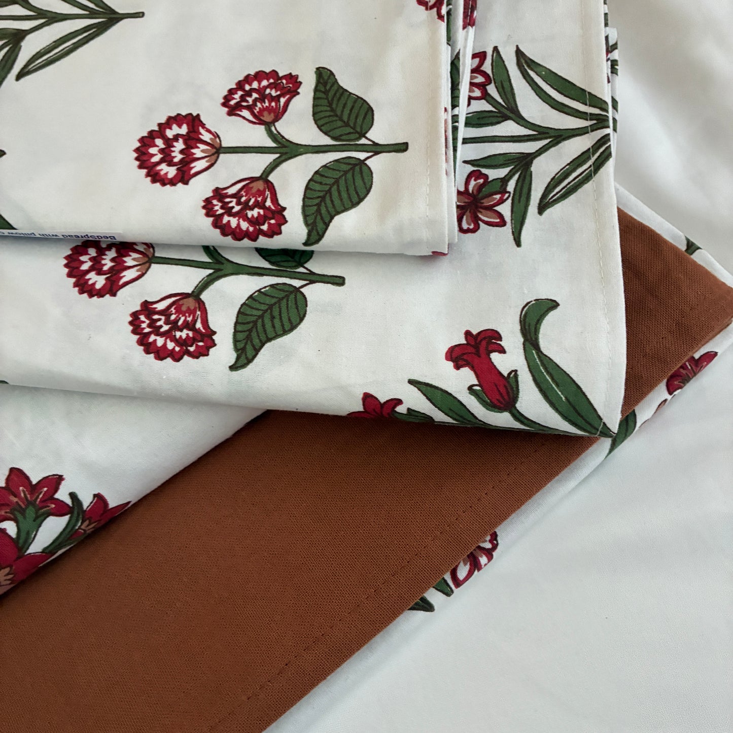 King Size Cotton Bedspread 100x110 inches (2 pillow covers)