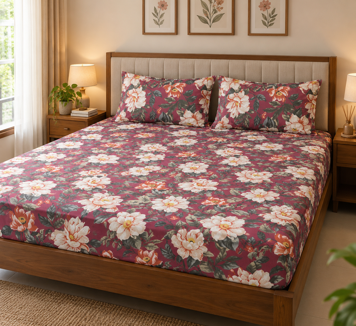 Fitted King Size Bedspreads  78x72x8 inches