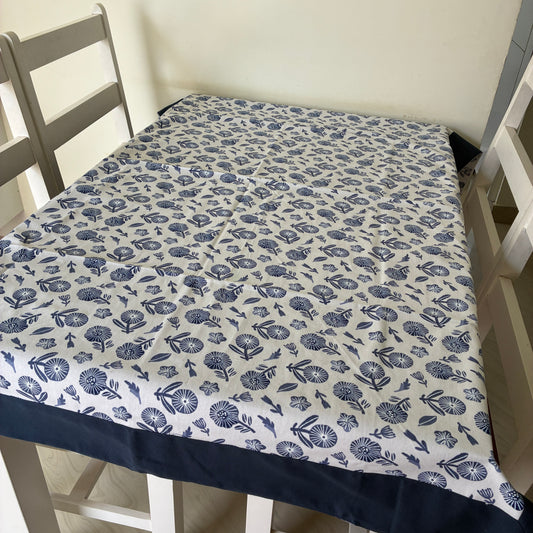 Blue Floral 4 Seater Table Covers