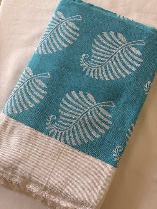Blue Double Size Cotton Blanket