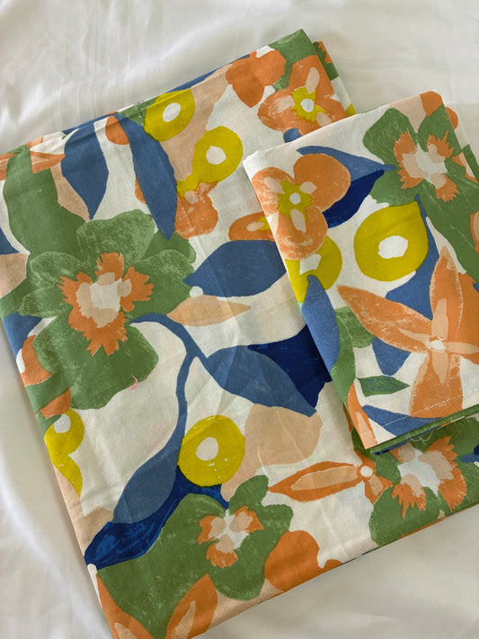 Single Size Cotton Bedspread with 1 Pillow Cover 60 x 90 in