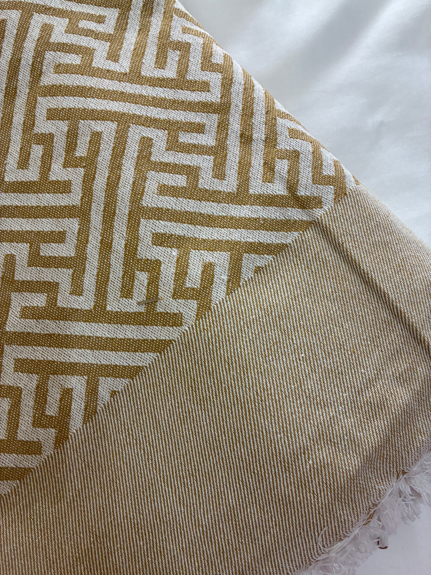 Brown Lines Double Size Cotton Blanket