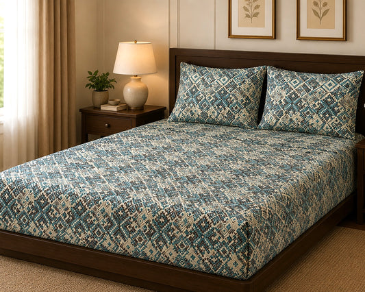 Super King Size Bedspread 120x 120 inches (2 PILLOW COVERS)