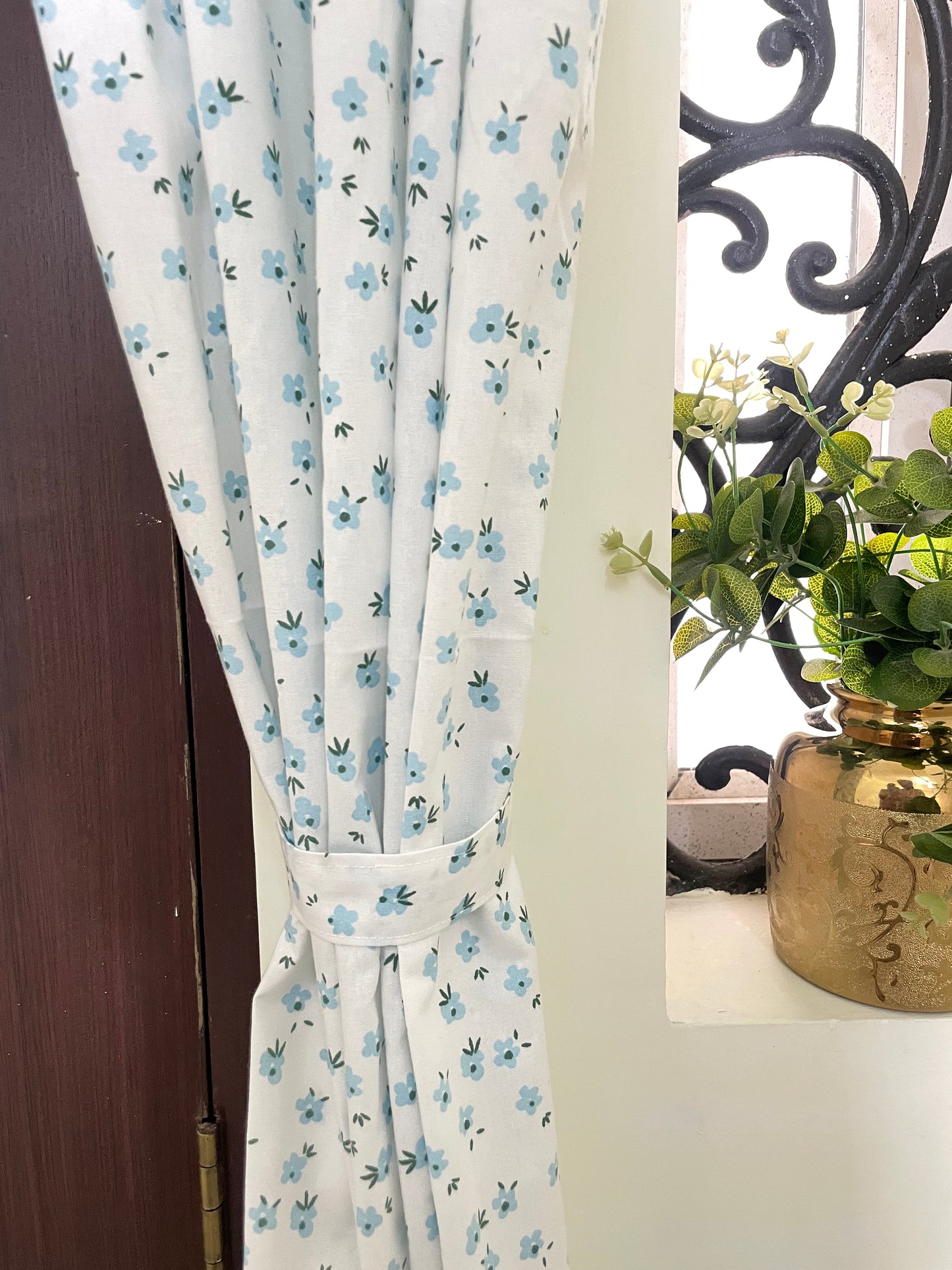 Floral Print Cotton Curtains