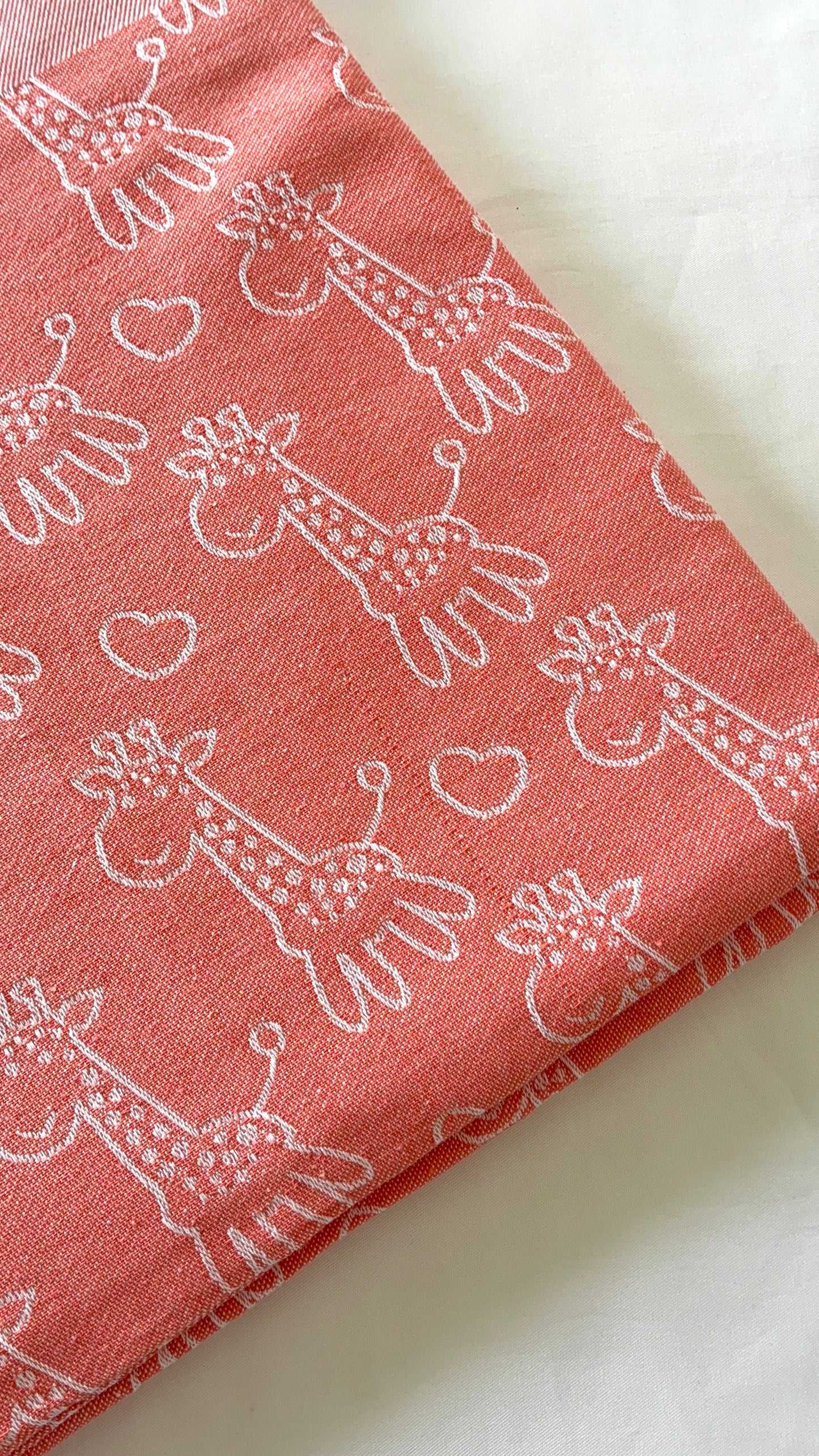 Peach Giraffe Blanket/ Throw