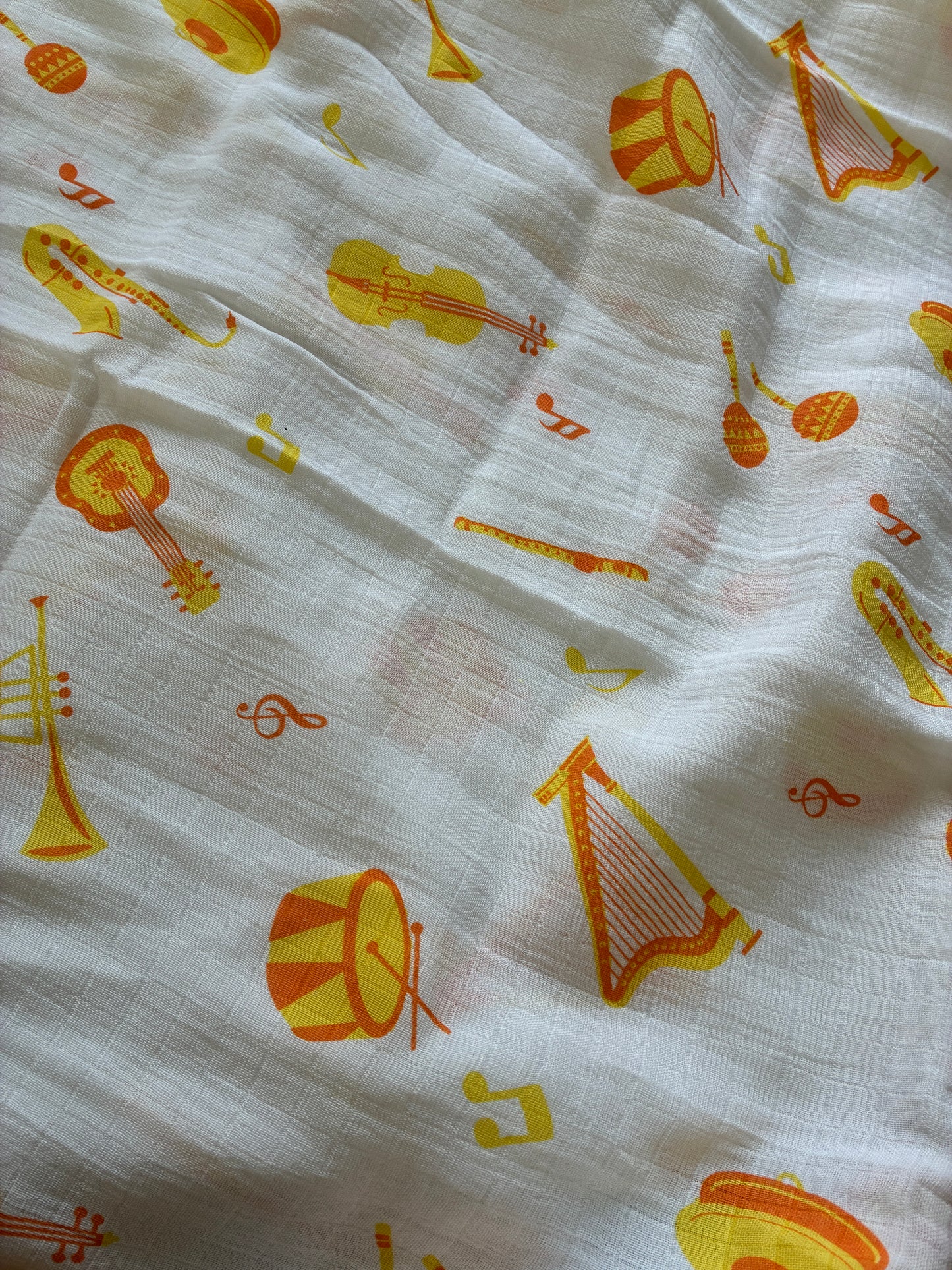 Musical Instruments Muslin Bath Towel