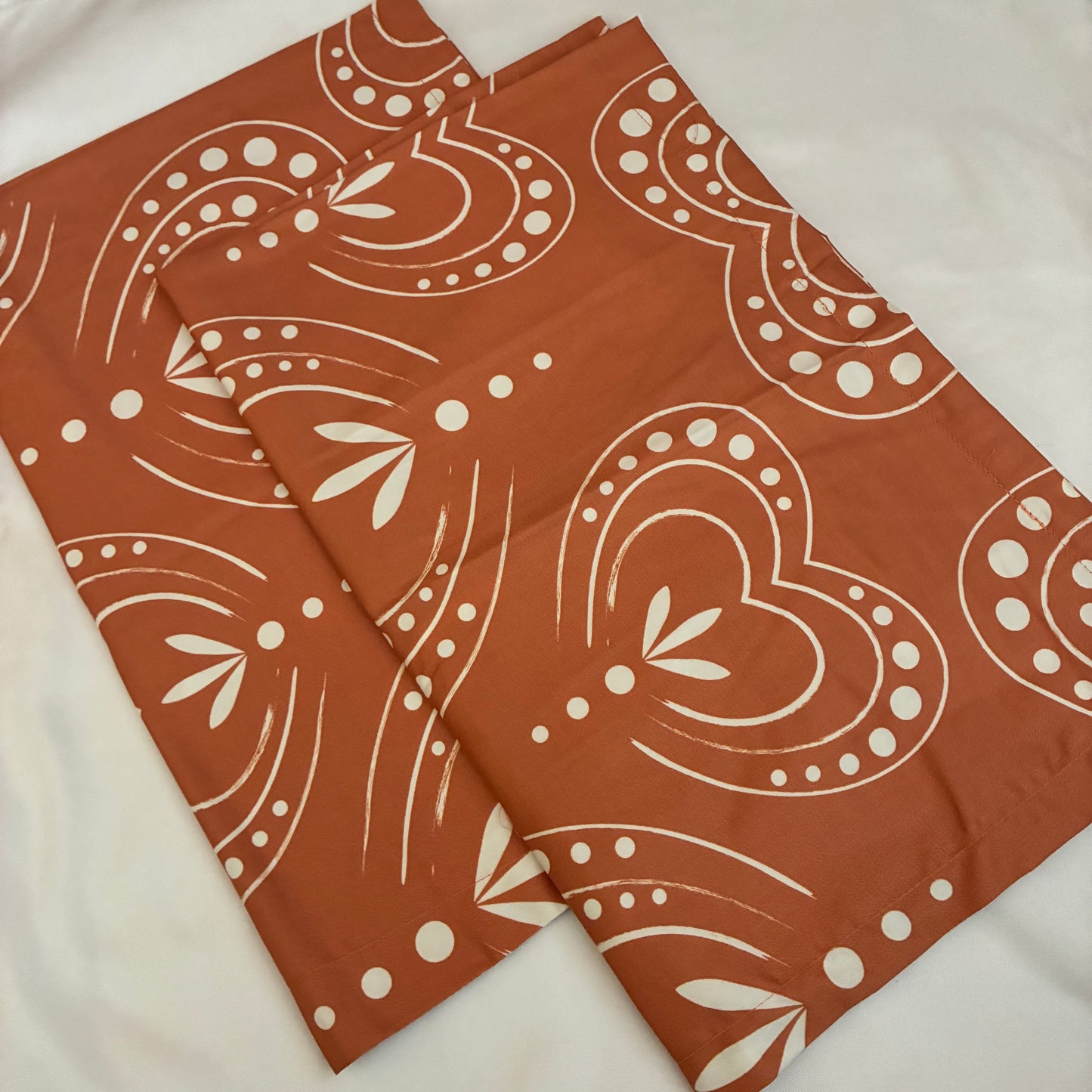 Brown Heart 300TC Premium Cotton Pillow Covers