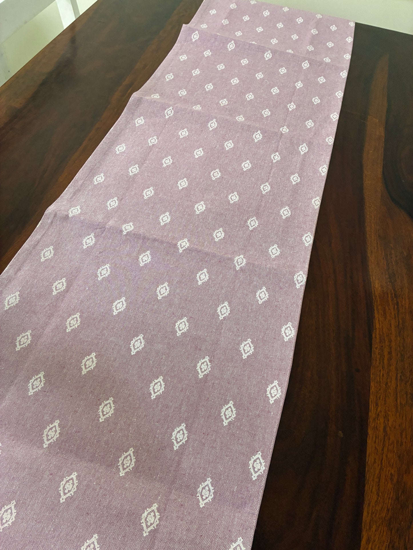 Purple Motifs Table Runner 7 ft long