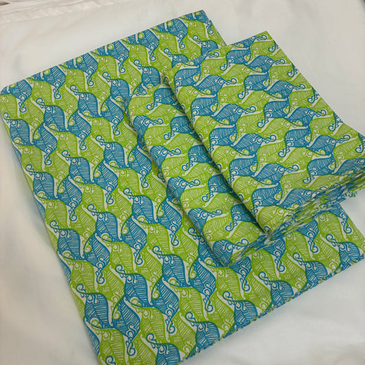 Green Single Size Bedspread with 2 Pillow Covers 60 x 90 in