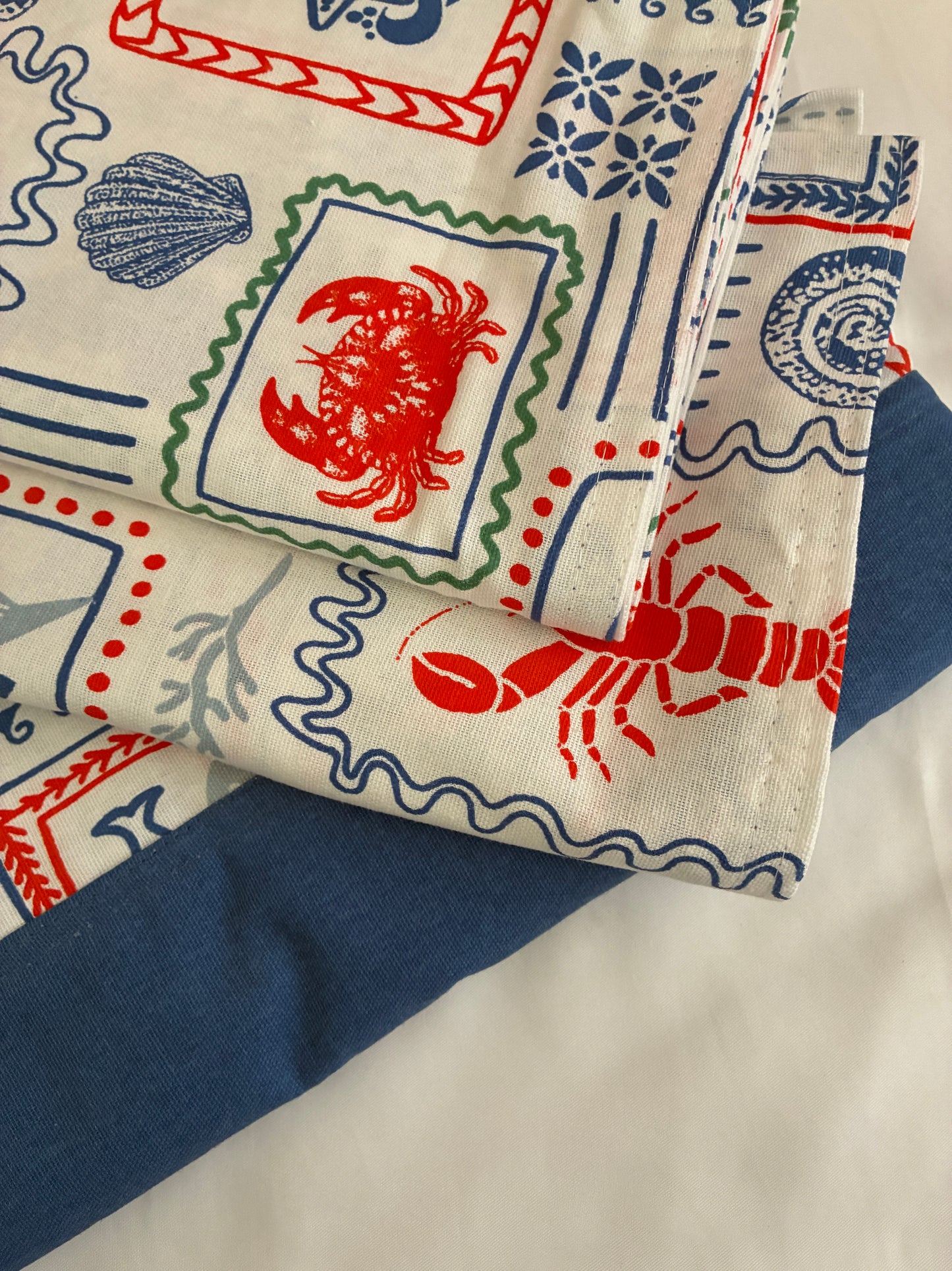 Aqua Life King Size Cotton Bedspread 100x110 inches