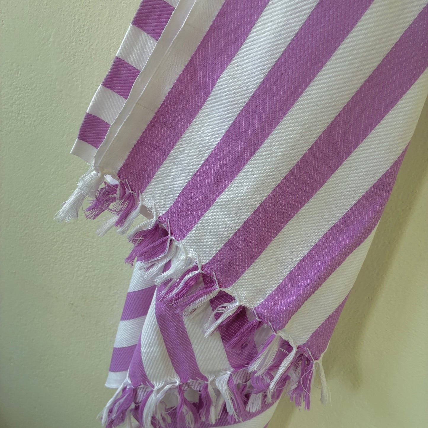 Purple Stripes Cotton Bath Towels
