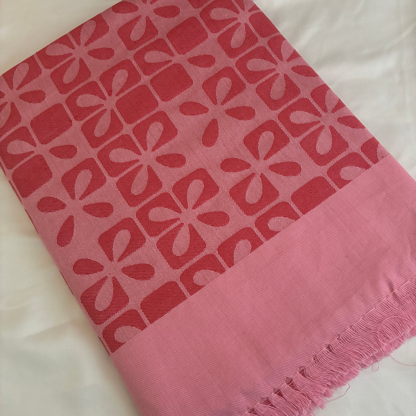 Red with Rose Single Size Blanket / Throw