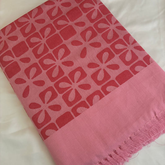 Red with Rose Single Size Blanket / Throw