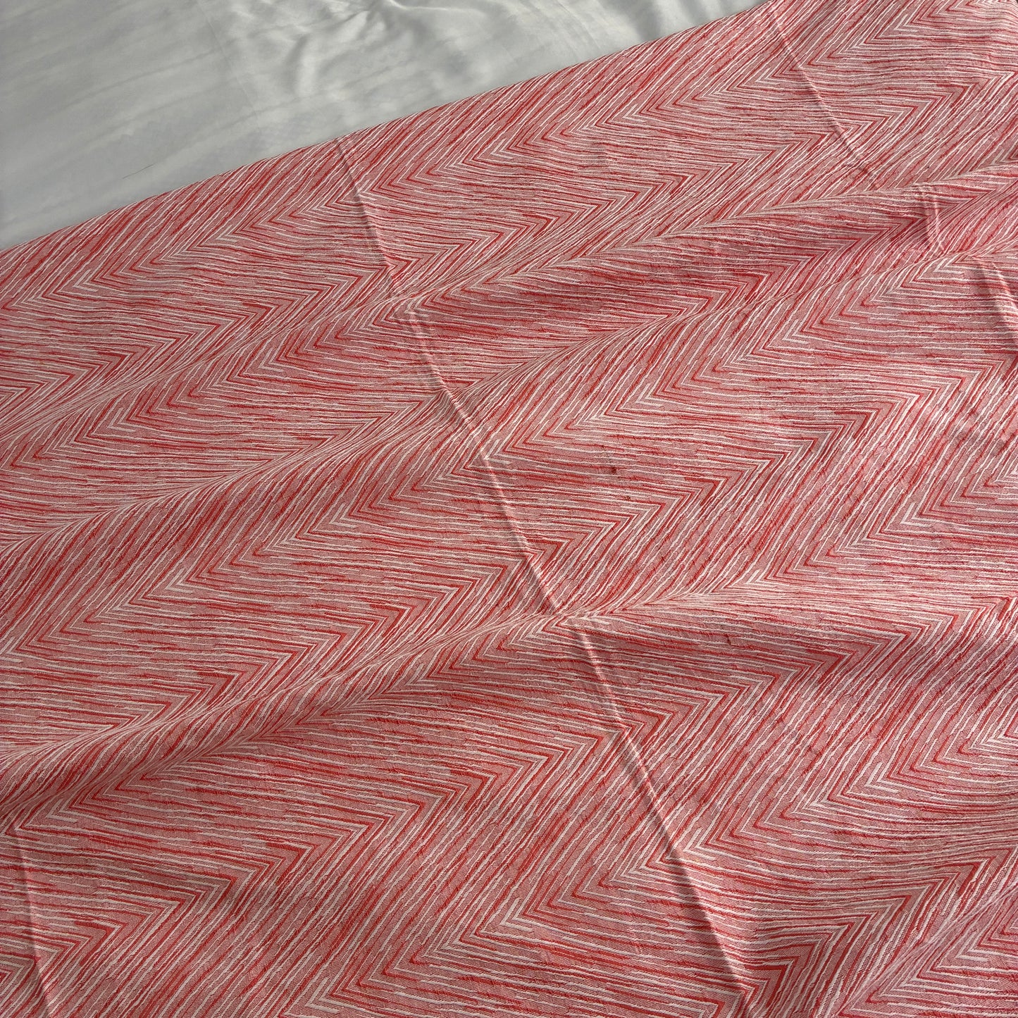 Orange Dual Tone zigzag Single Size Blanket / Throw