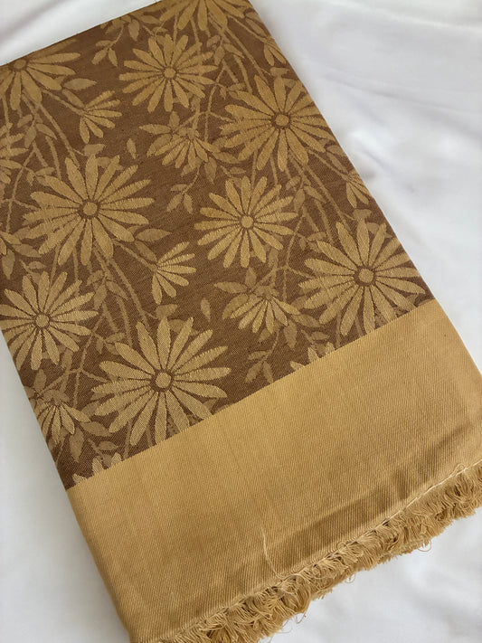 Golden Daisy Double Size Cotton Blanket