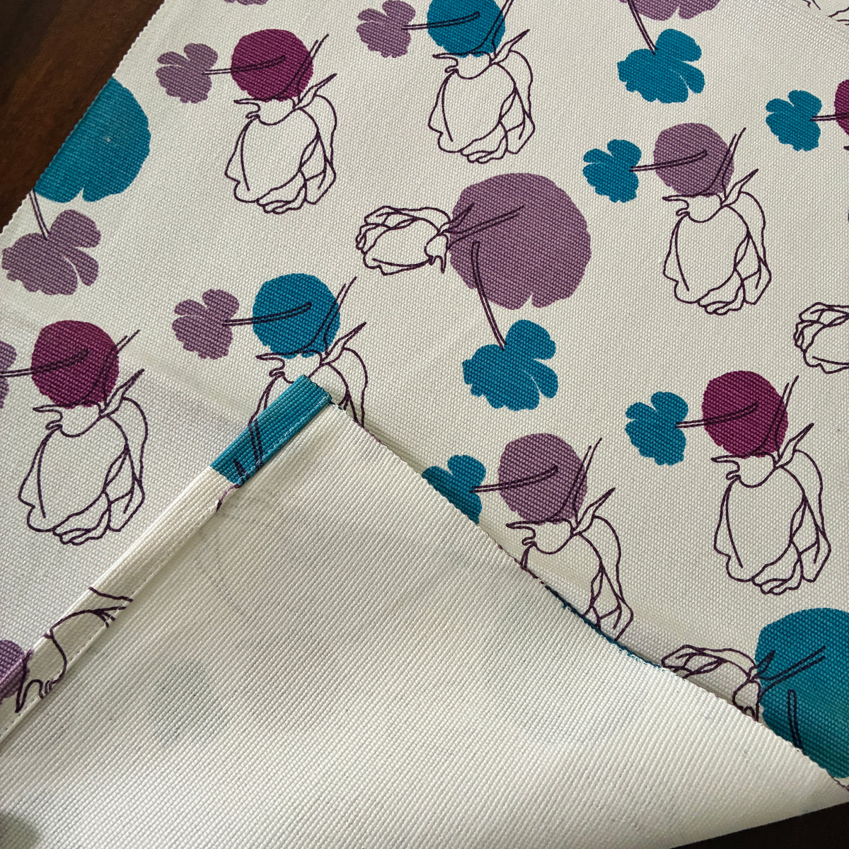 Black Rose Table Runner 3 ft long
