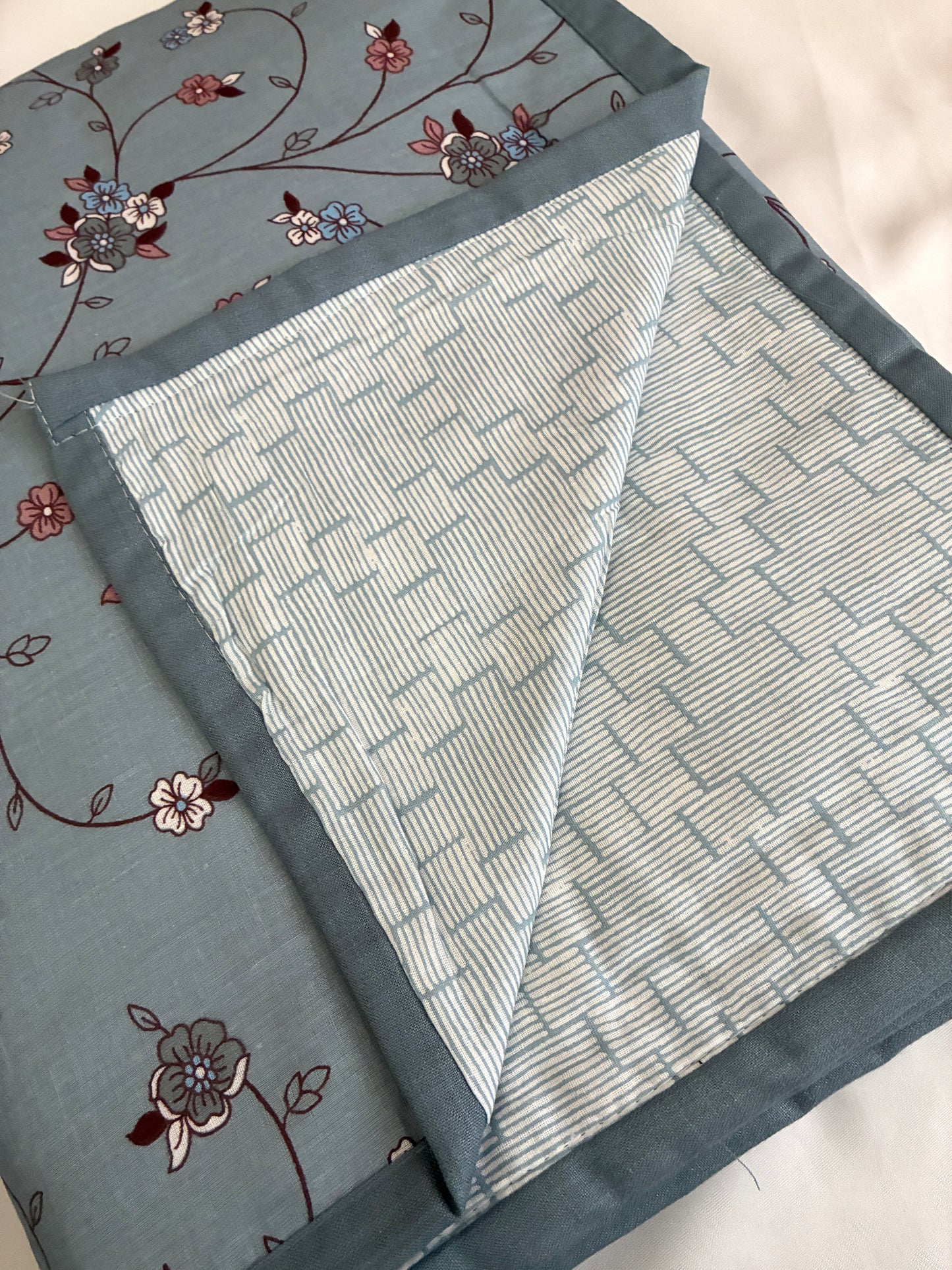 Dusty Blue Reversible Cotton Double Size Dohar