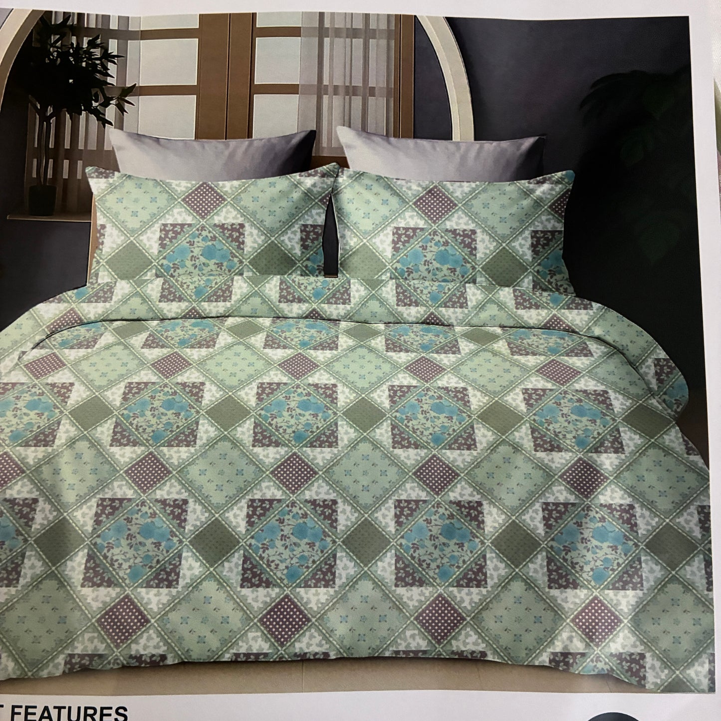300tc premium Queen bedspread 90x100 in(2 pillow covers)
