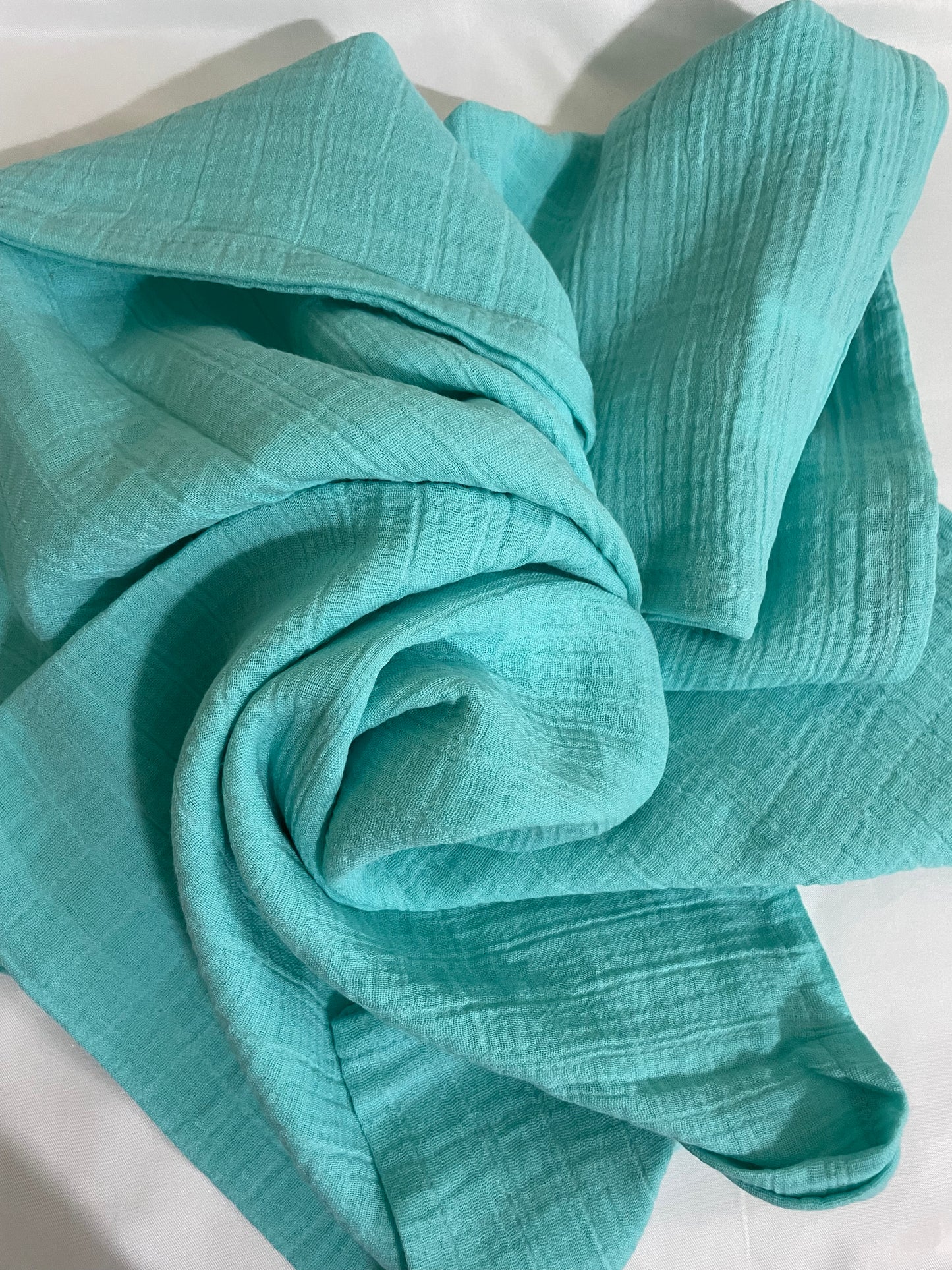 Blue Muslin Bath Towel