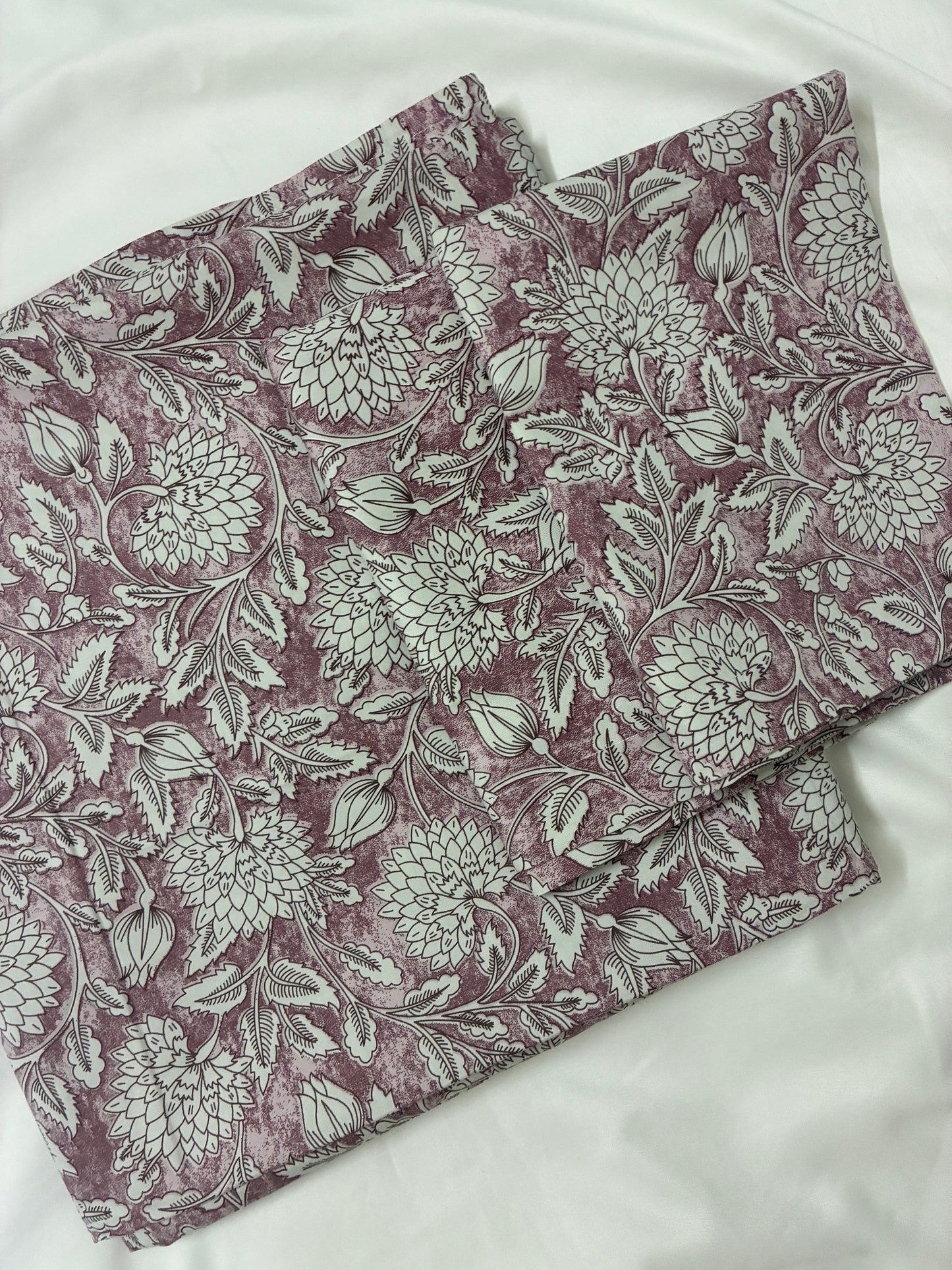 Purple Floral Super King Size Bedspread 120x 120 inches