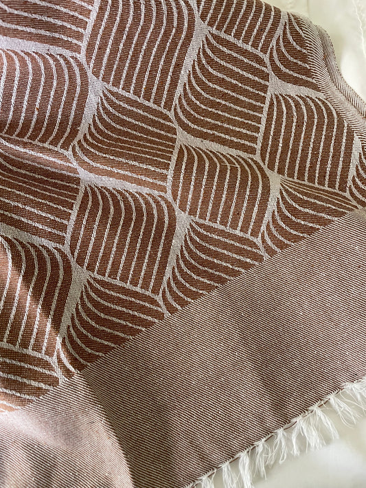 Brown Abstract Blanket / Throw