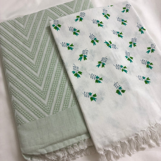 Cotton Single Blanket with Free Towel