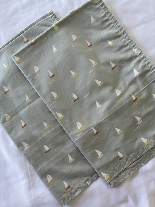 Boat Cotton Satin Pillow Covers