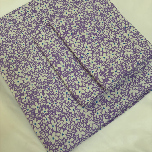 Purple Single Size Bedspread with 2 Pillow Covers 60 x 90 in