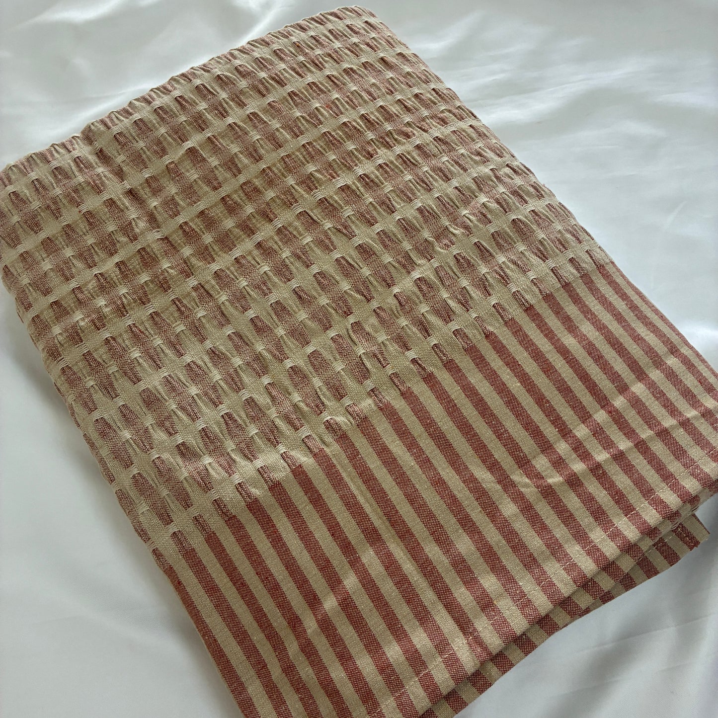 Light Brown Textured Blanket/ Throw