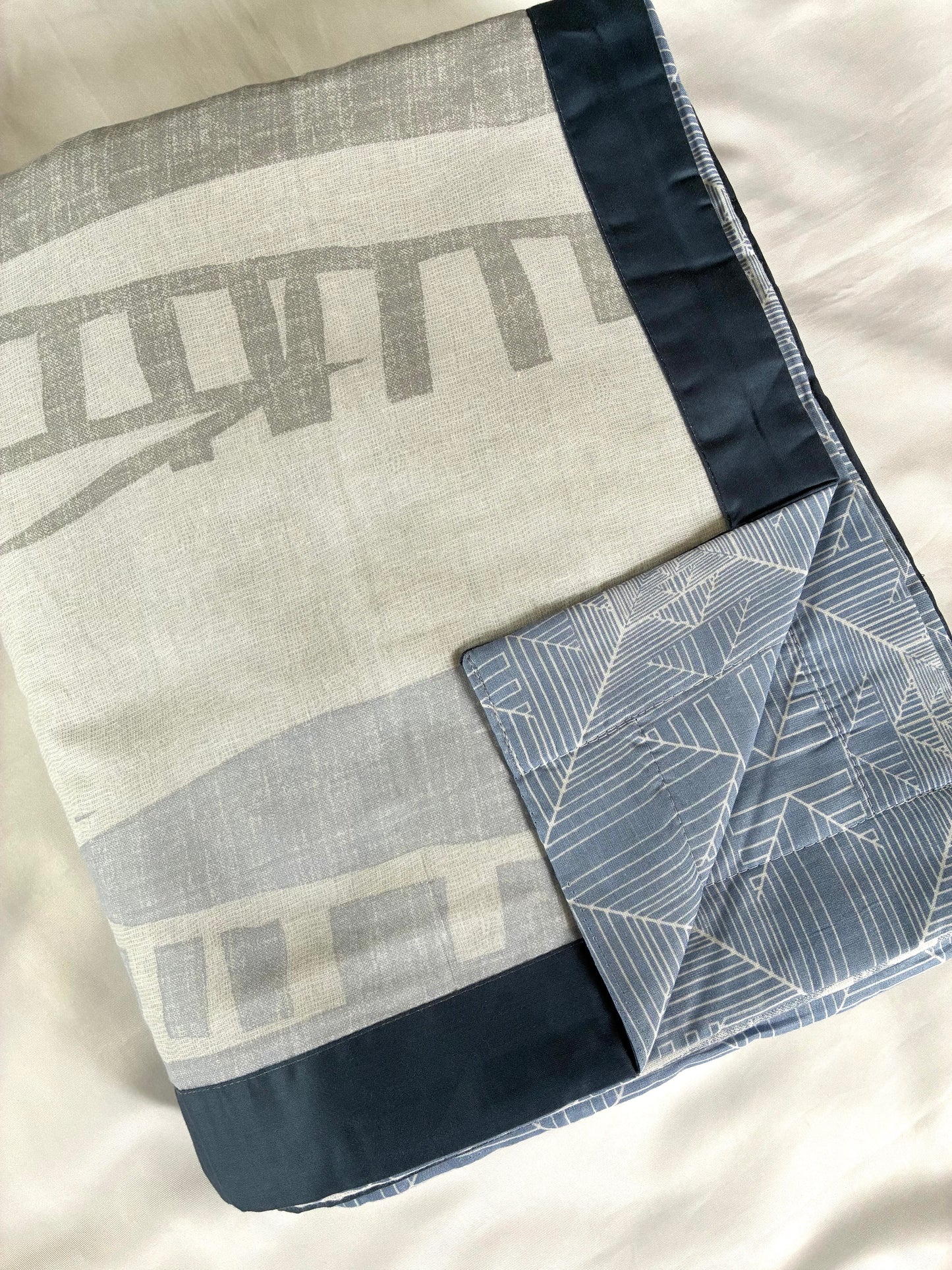 Blue Abstract Cotton Double Size Dohar