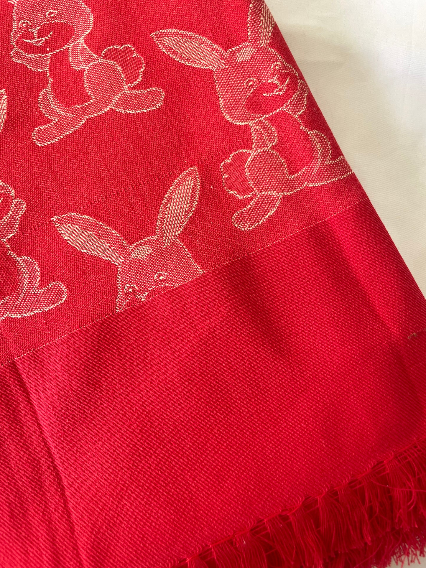 Rabbit Red Blanket/ Throw