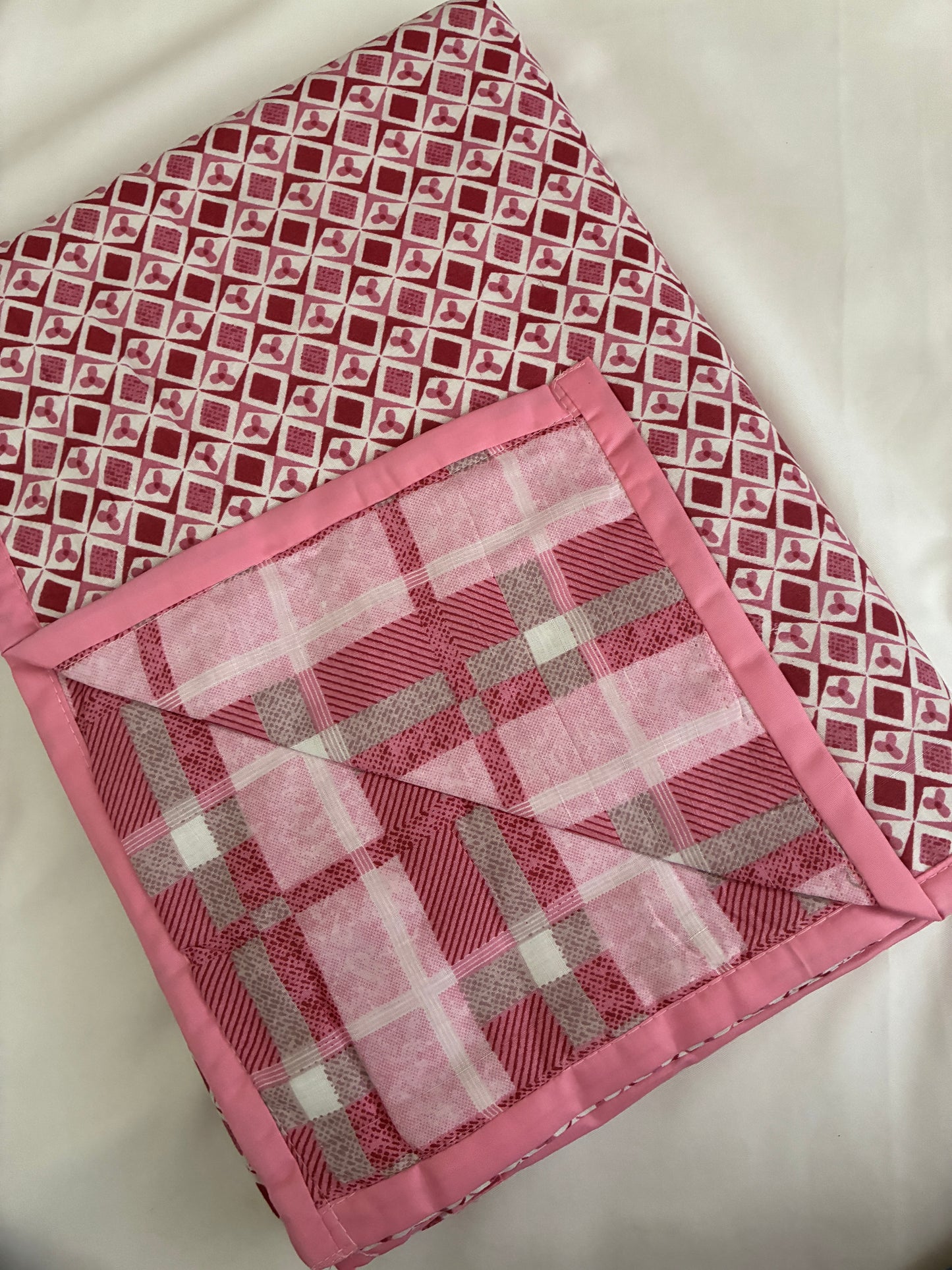 Rosewood Check Single Size Cotton Dohar