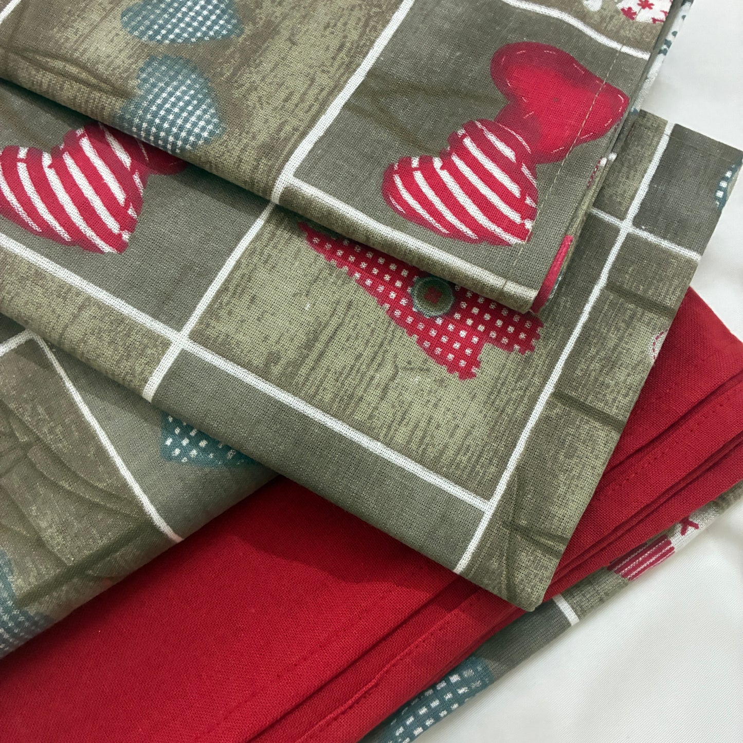 Christmas Print King Size Cotton Bedspread 100x110 in