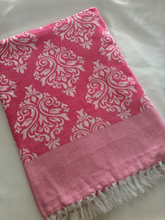 Pink Motif Single Size Blanket / Throw
