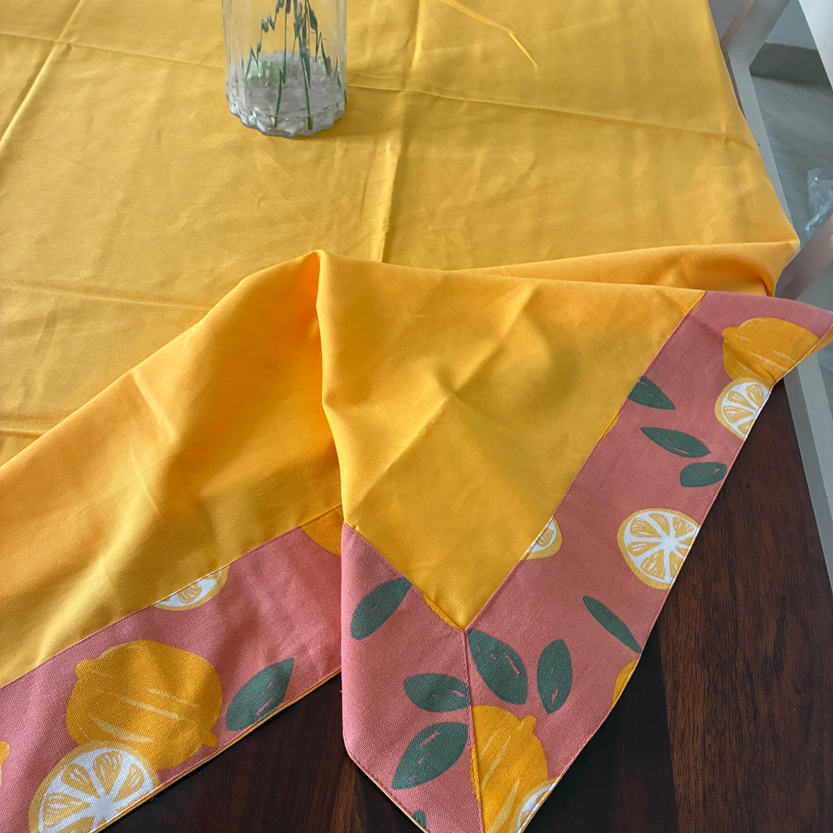 Yellow Plain 4 Seater Table Covers