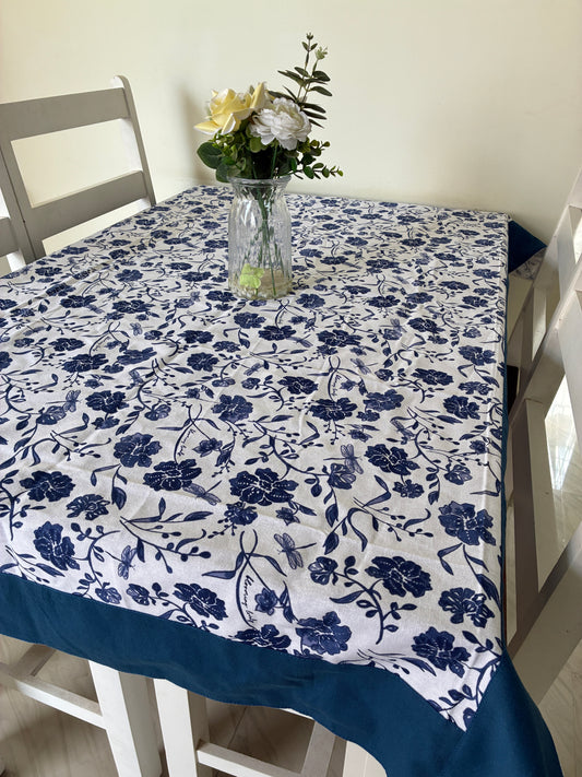 Blue Floral 4 Seater Table Covers