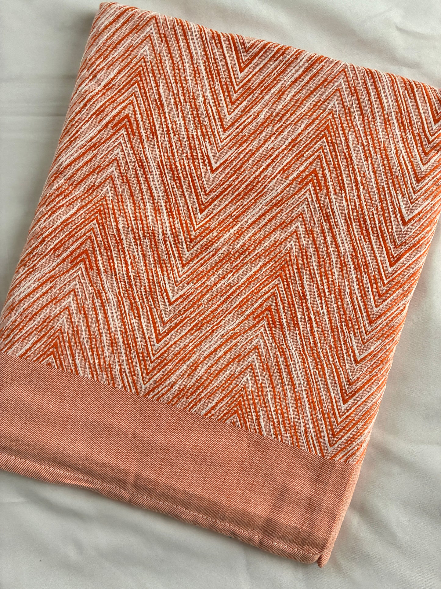 Orange Dual Tone Cotton  Blanket/ Throw