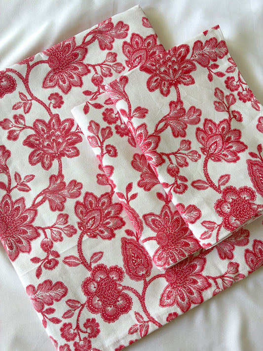 Single Size Cotton Bedspread with 2 Pillow Covers 60 x 90 in