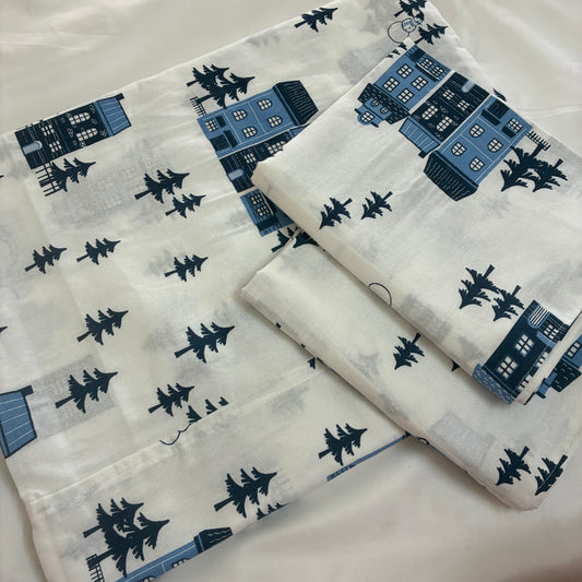 Blue House Queen bedspread 90x100 inches