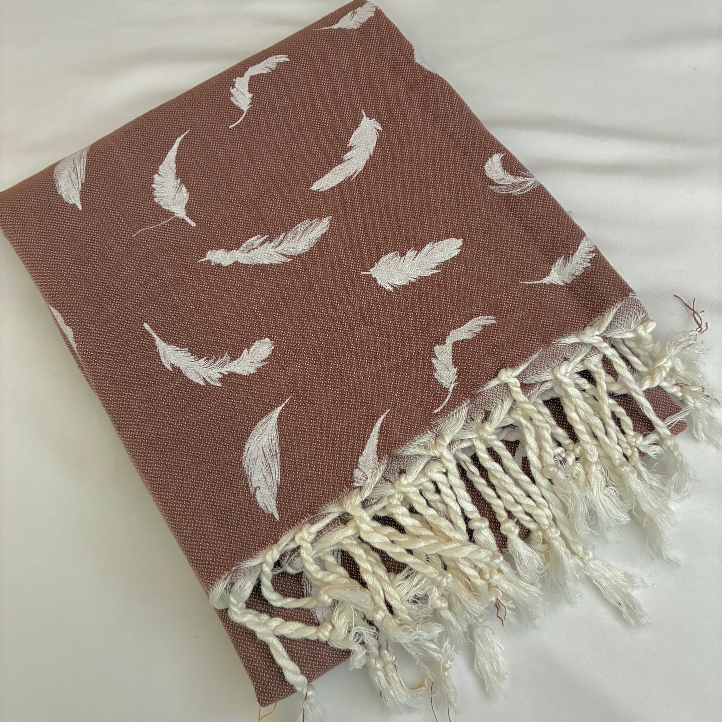 Brown Feathers Premium Cotton Bath Towels