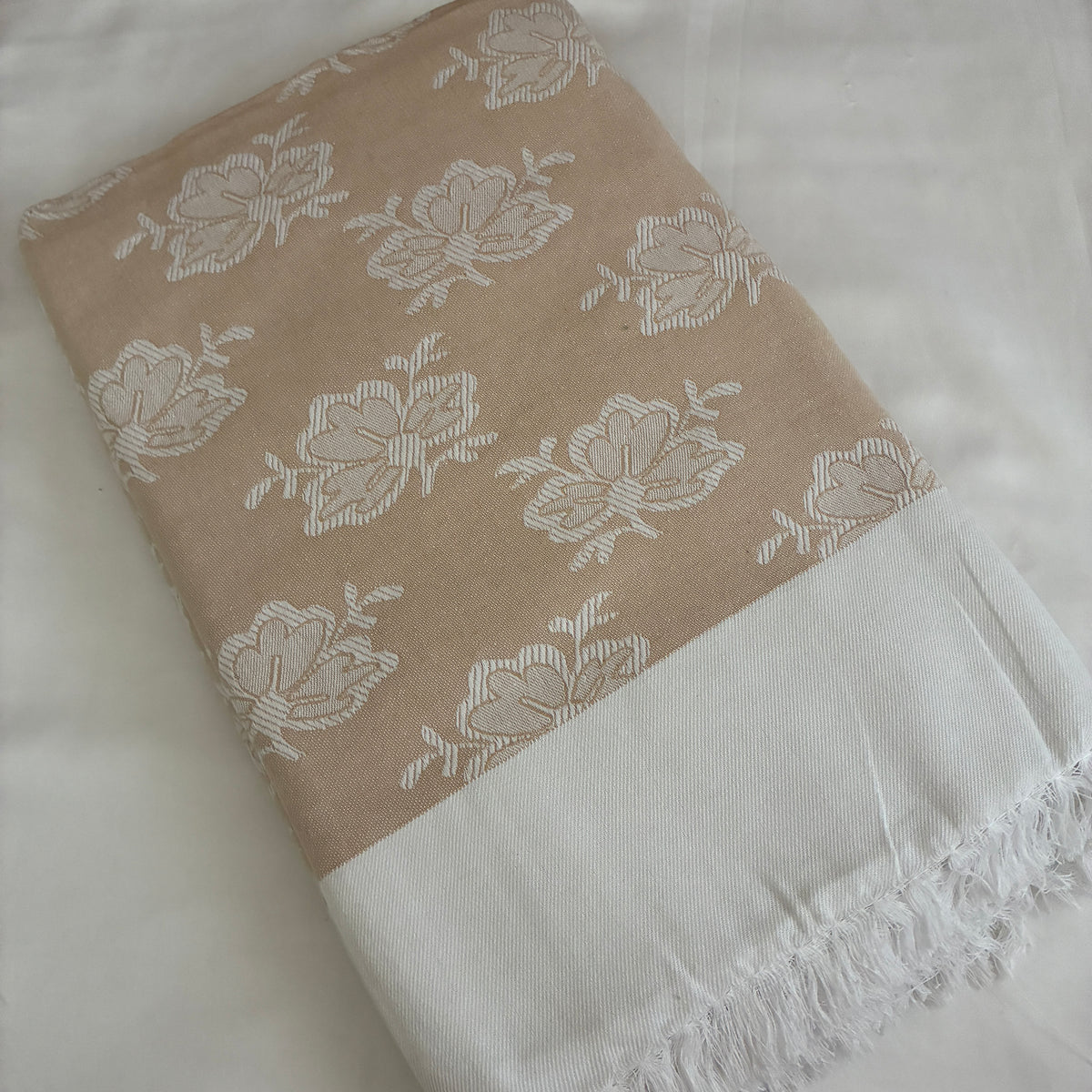 Blush Bloom Double Size Cotton Blanket