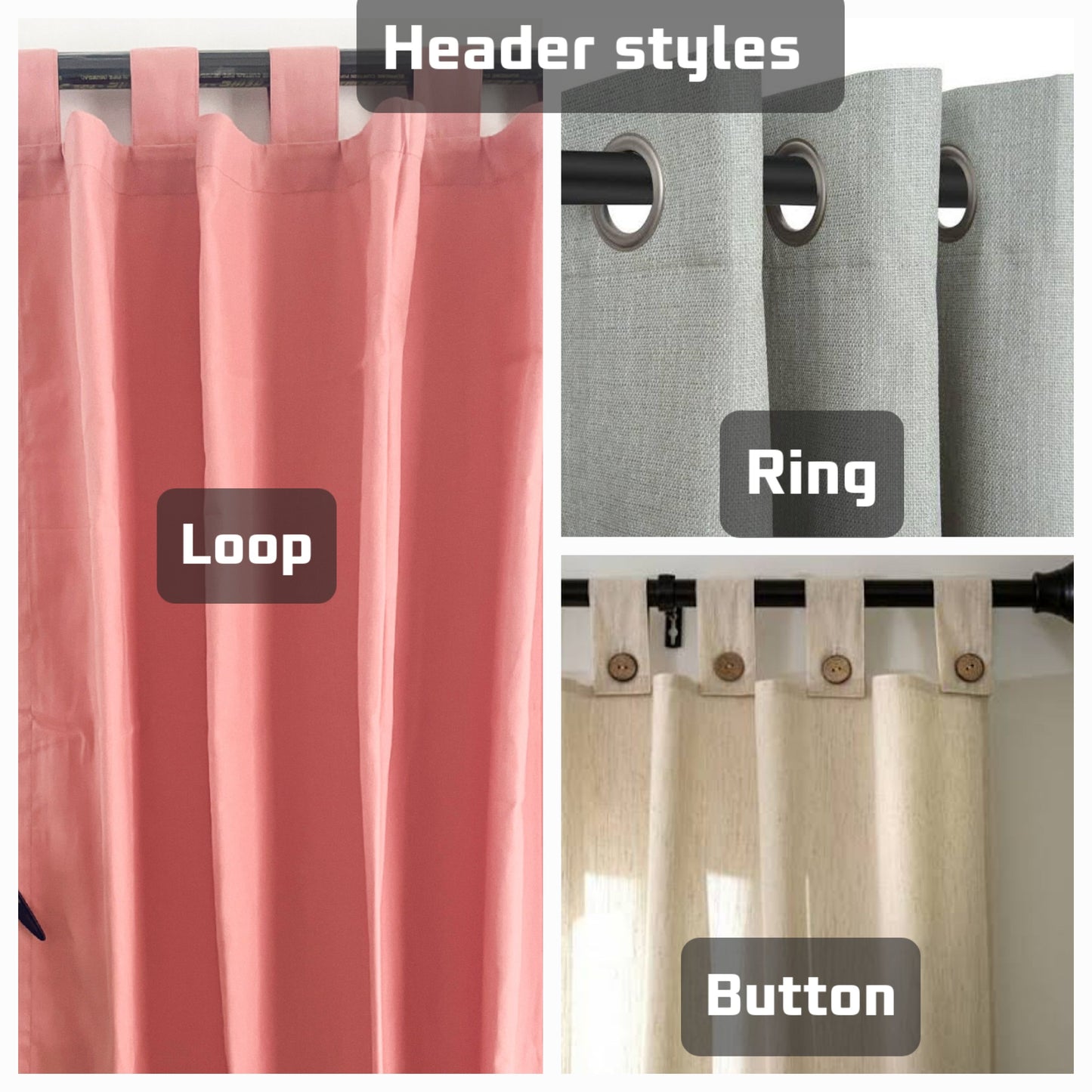 Pink Solid Cotton Curtains