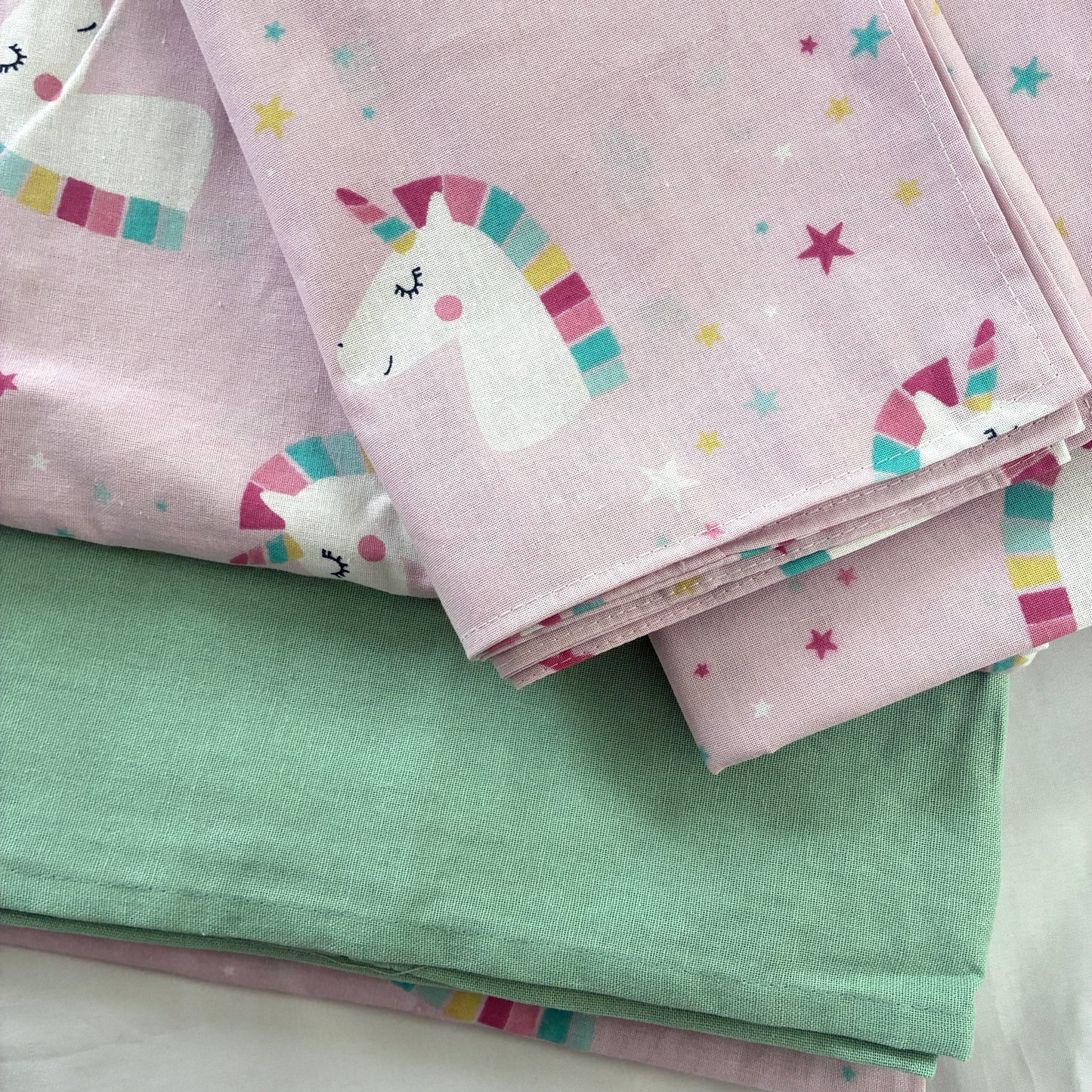 Unicorn King Size Cotton Bedspread 100x110 inches (2 pillow covers)