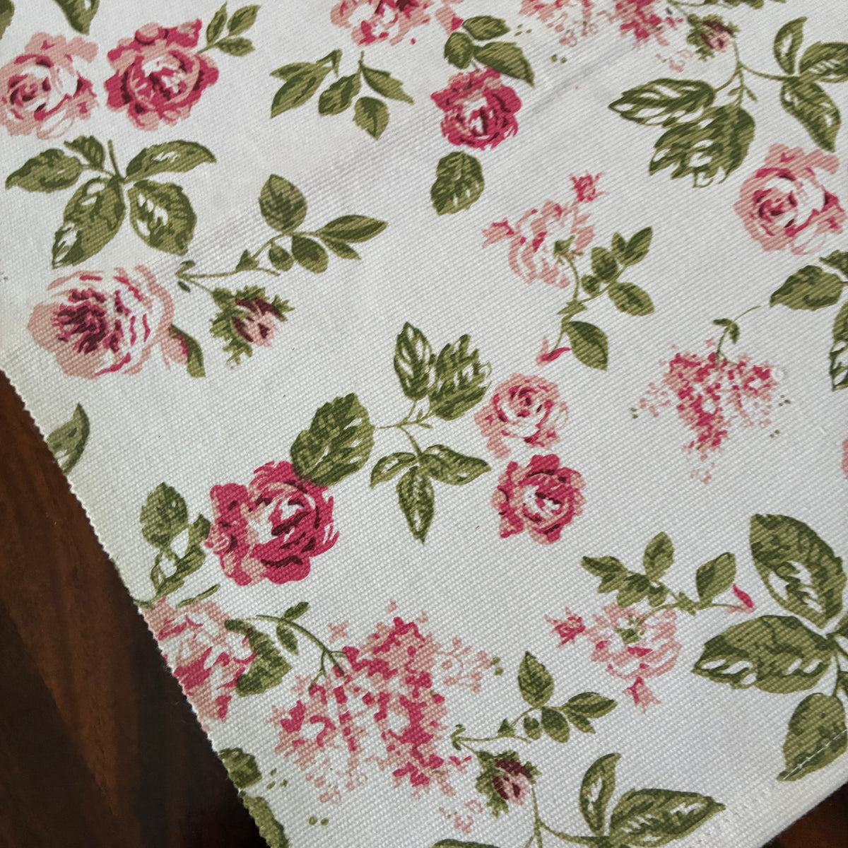 Pink Rose Table Runner 3 ft long
