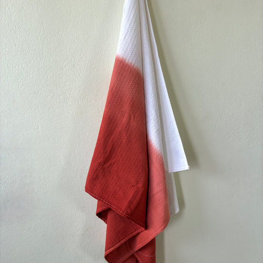 Premium Rust Orange Ombre  Cotton Bath Towels
