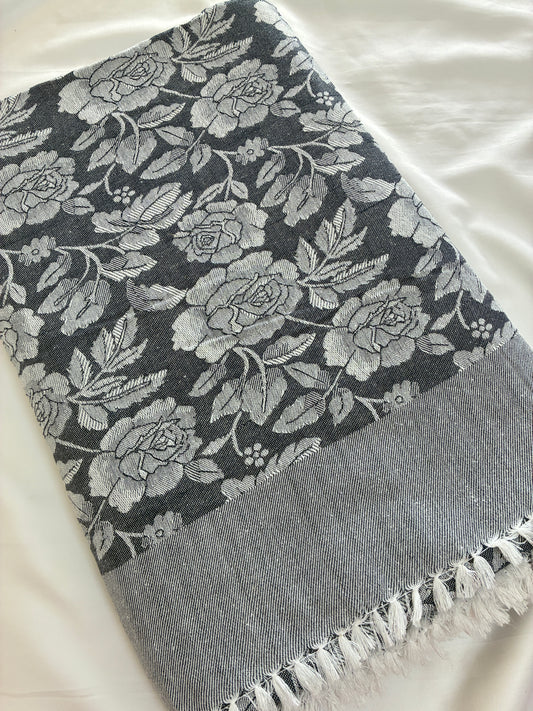 Grey Double Size Cotton Blanket